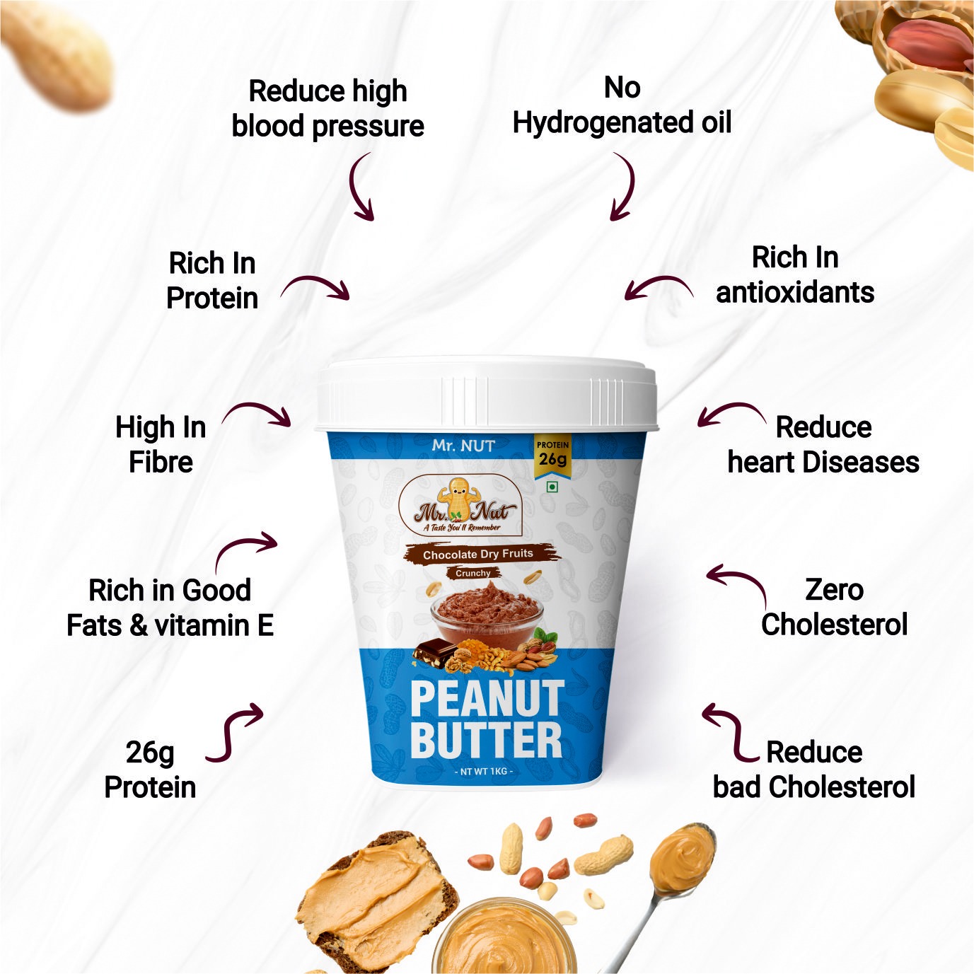 Chocolate Dry Fruits mix Peanut butter